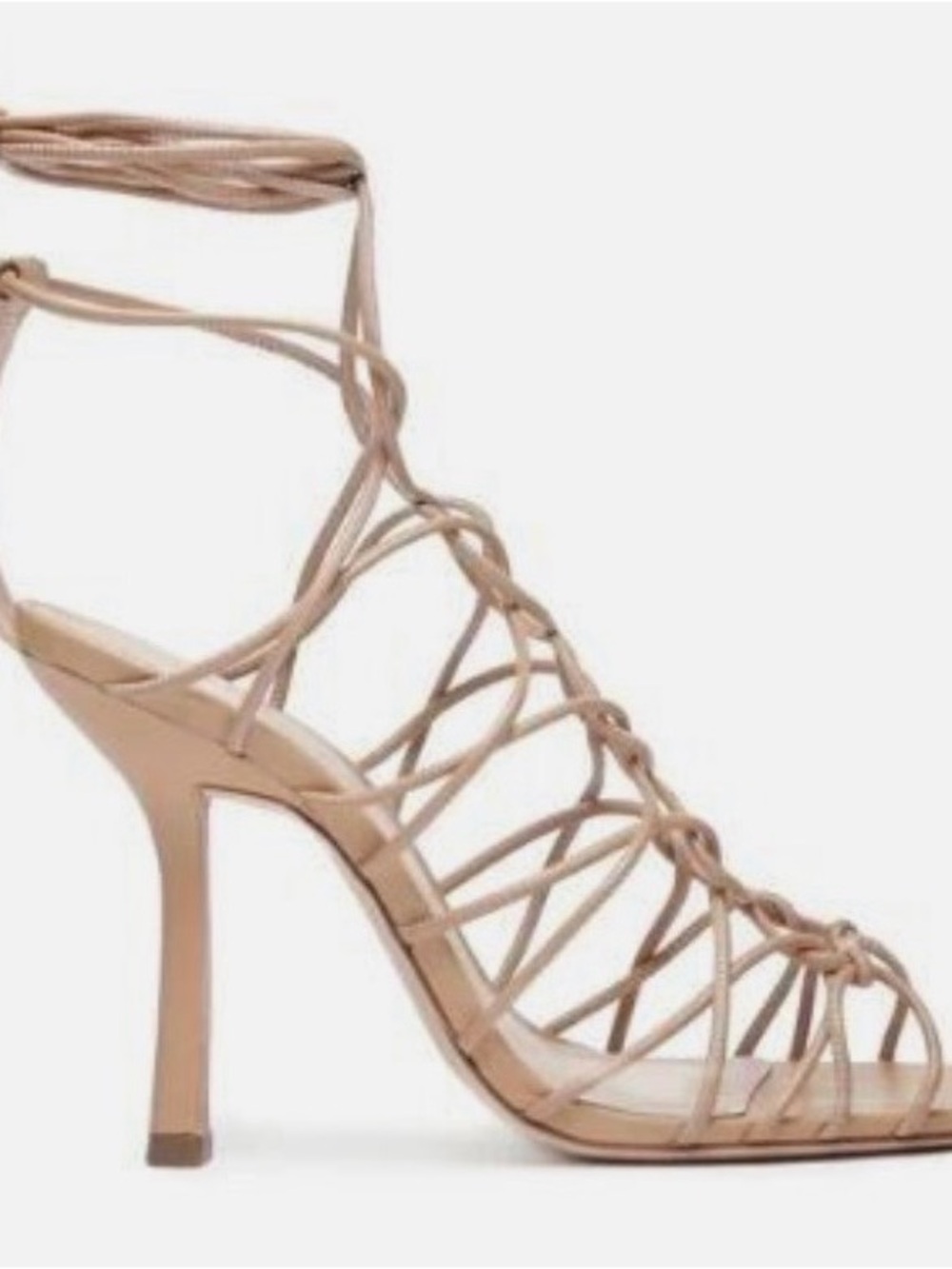 Schutz Women's Strappy High Heel Sandal - Nude Size 7.5